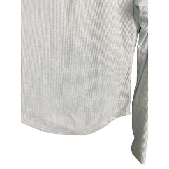 Jordann Ribbed Shirt Women Sz S Seafoam Green Long Sleeve Mock Neck Thumb Holes - Picture 9 of 12